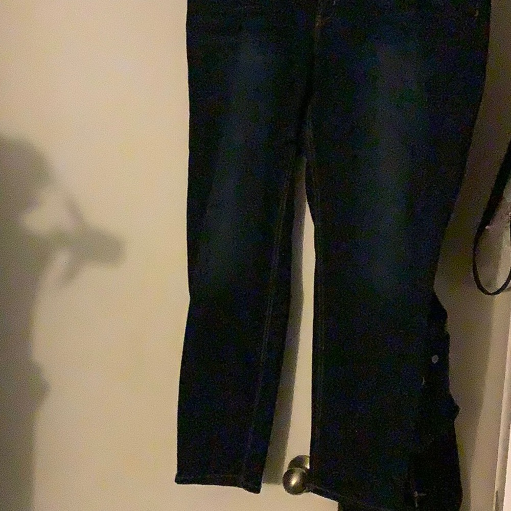 Straight leg dark wash jeans